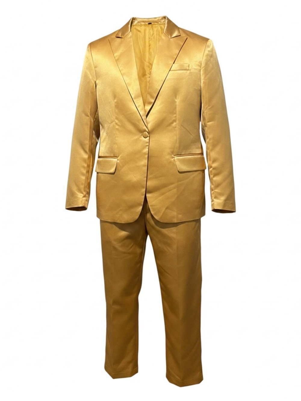 XXL - Women’s Gold Satin Two-Piece Suit NWT
 Suit Jacket & Trouser Set